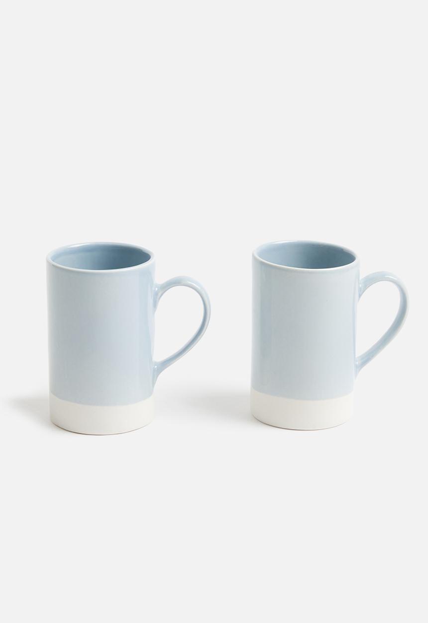 Urchin Art - Element mug set of 2 - pastel blue