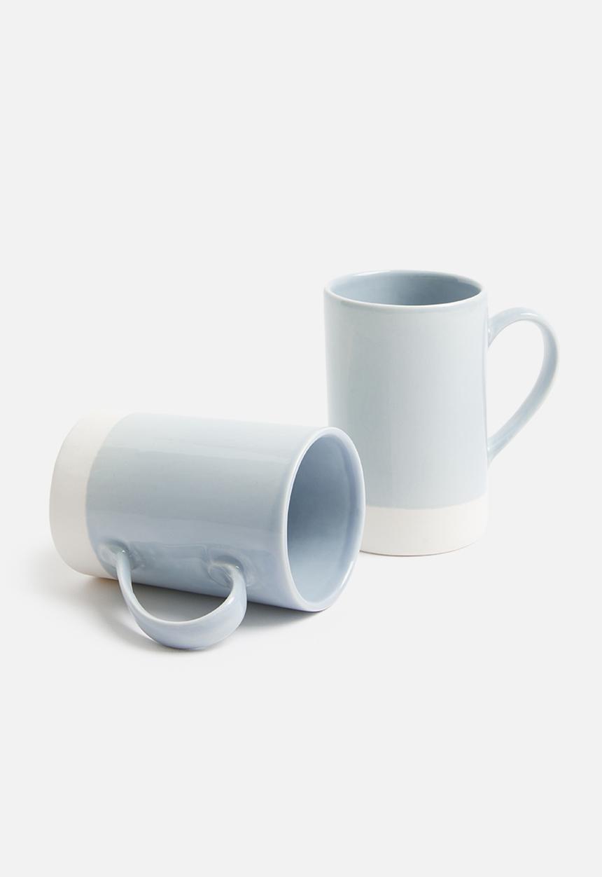 Urchin Art - Element mug set of 2 - pastel blue