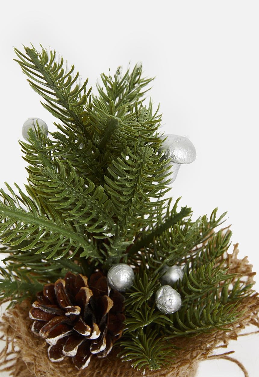 H&S - Christmas tree in jute pot - silver