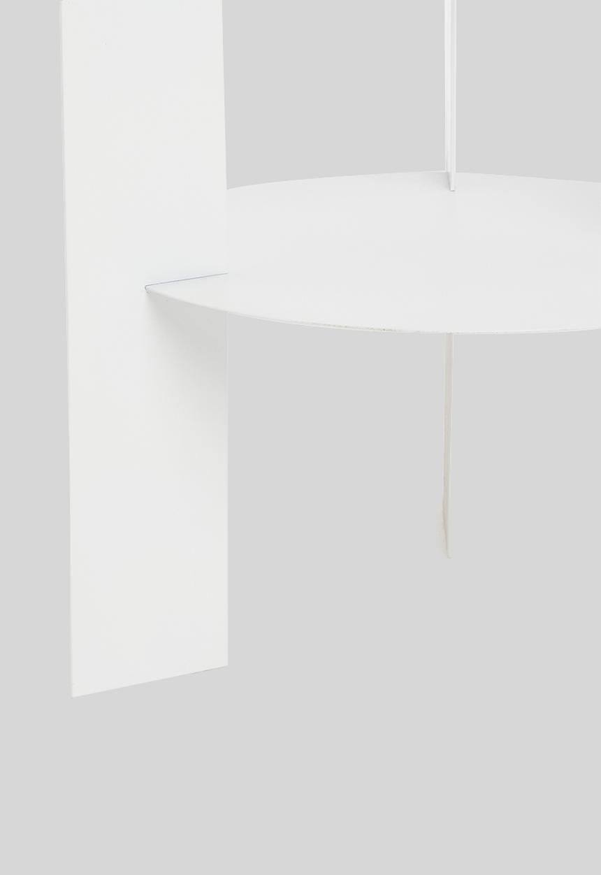 Sixth Floor - Abby metal side table - white