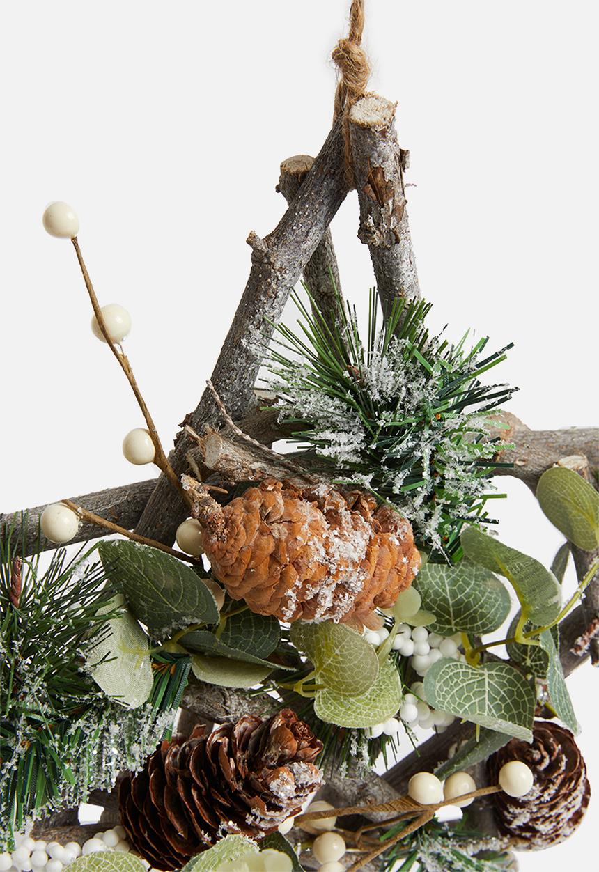 H&S - Rustic Christmas tree star  - Natural