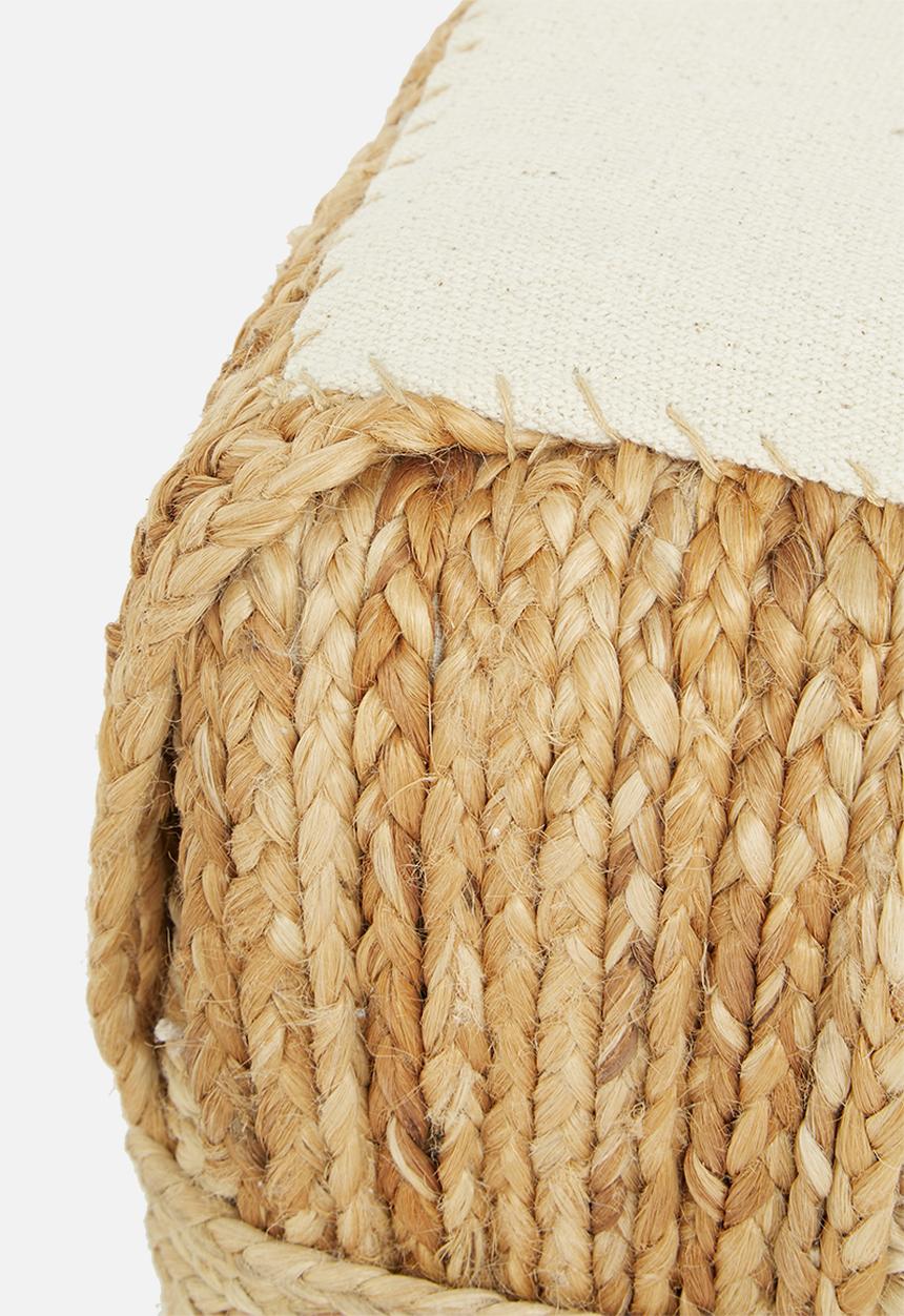 Sixth Floor - Woven square ottoman - natural
