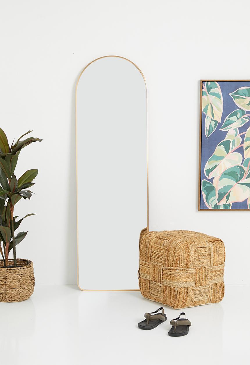 Sixth Floor - Woven square ottoman - natural