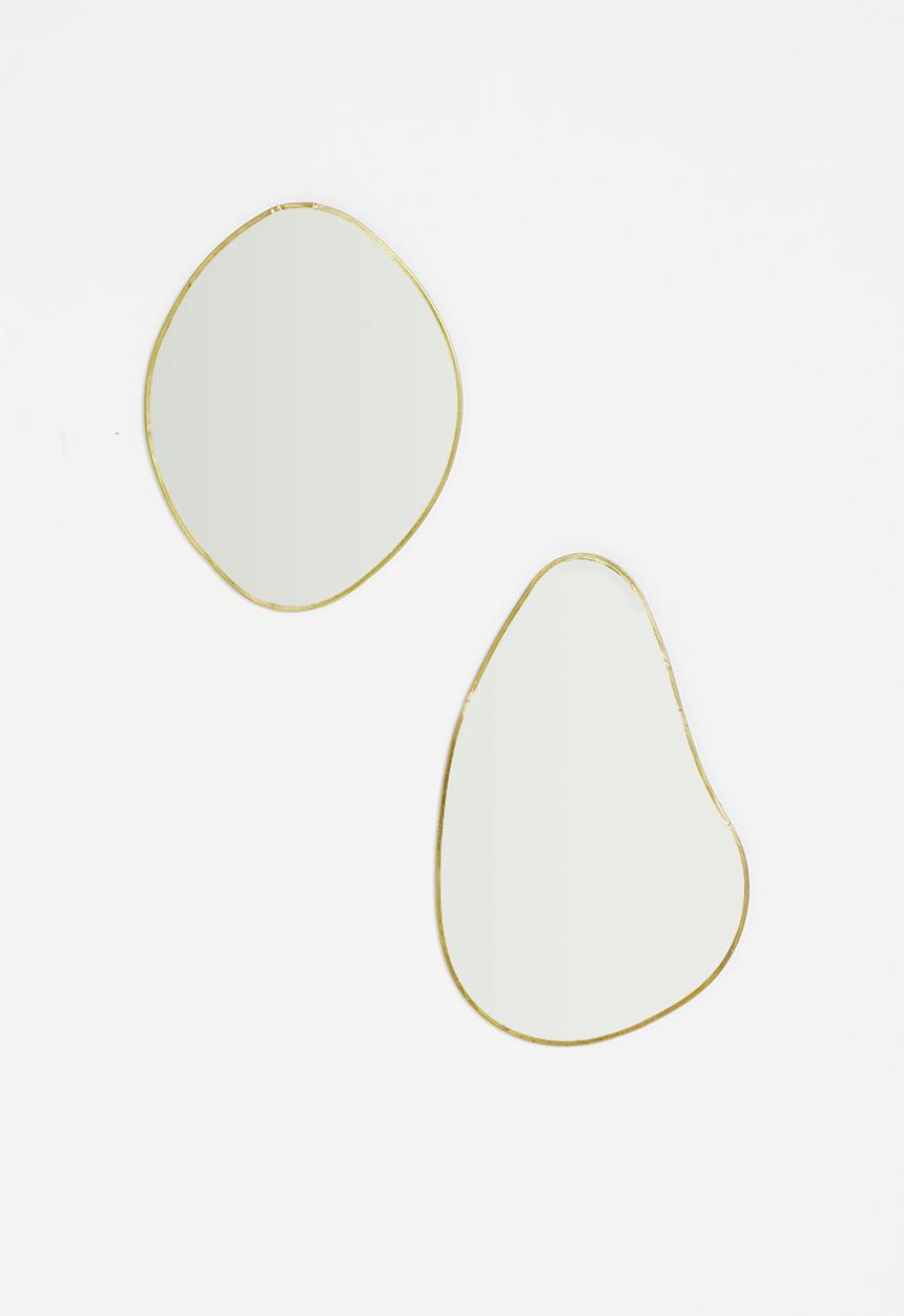 Sixth Floor - Organic mirror set of 2 - gold