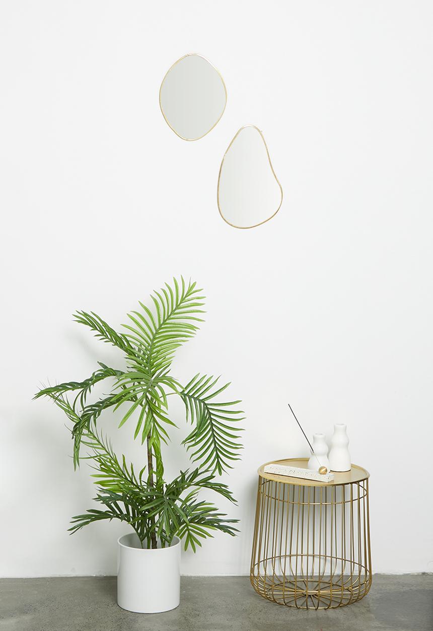 Sixth Floor - Organic mirror set of 2 - gold