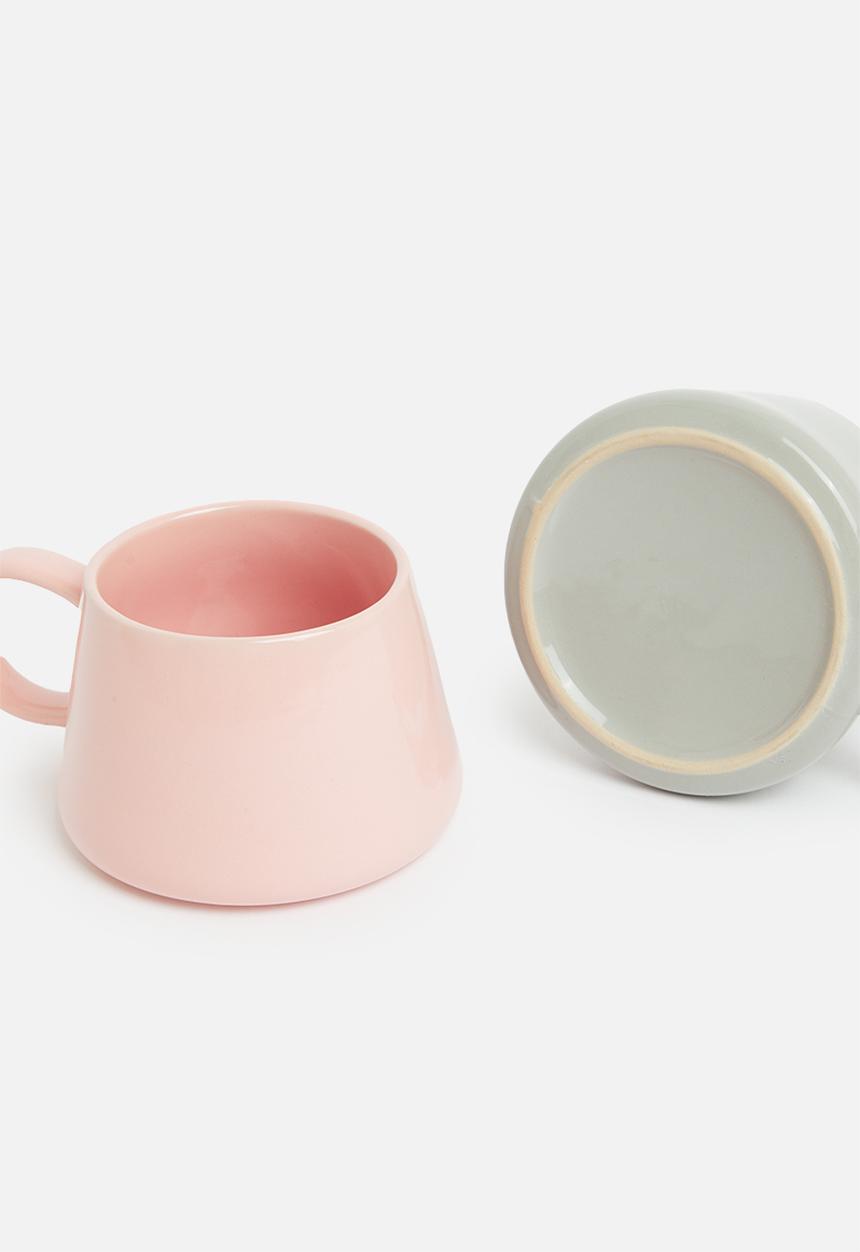 Sixth Floor - Sisma mug set of 4 - pink & grey