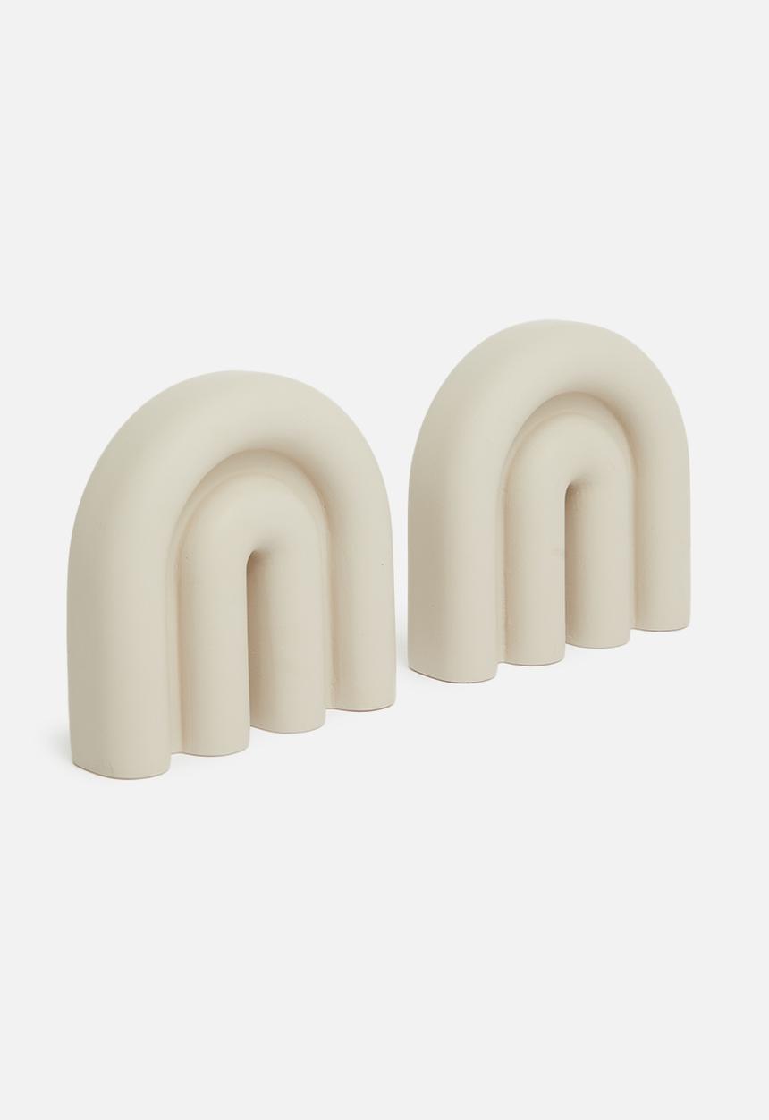 Sixth Floor - Kaia bookends set of 2 - neutral