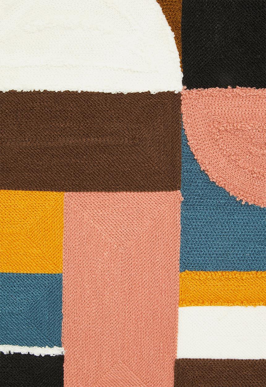 Sixth Floor - Jemaia embroidered wall art - multi
