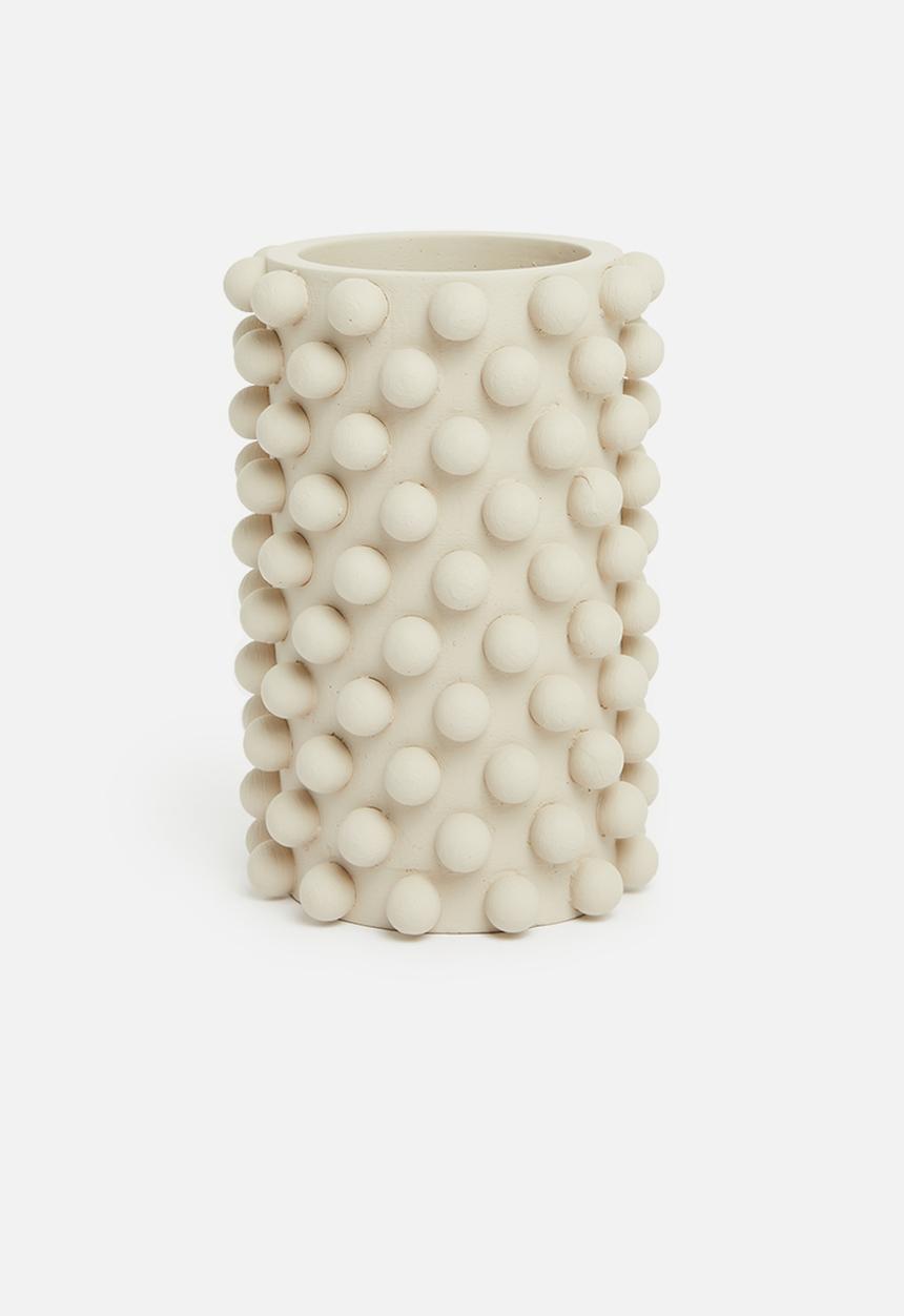 Sixth Floor - Dot tall vase - cream