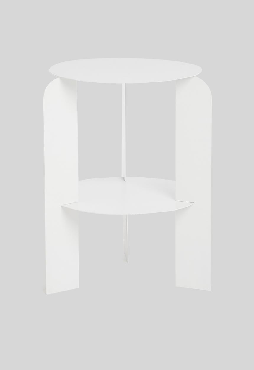 Sixth Floor - Abby metal side table - white