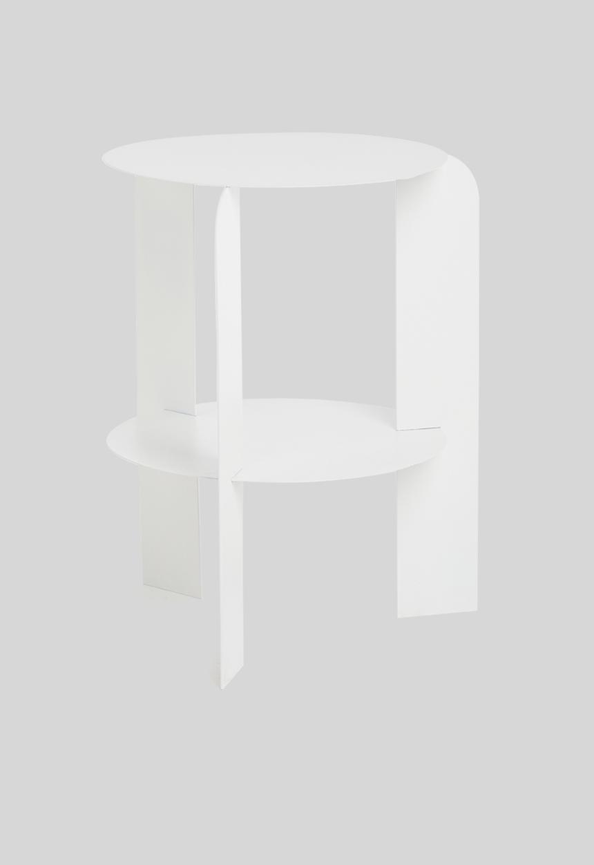 Sixth Floor - Abby metal side table - white