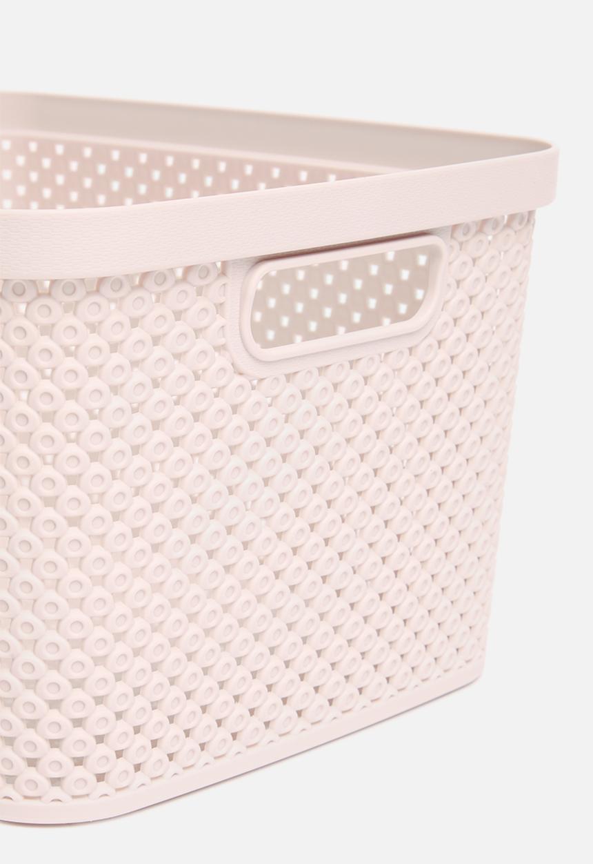 Storage Solutions - Lidded storage basket - pink