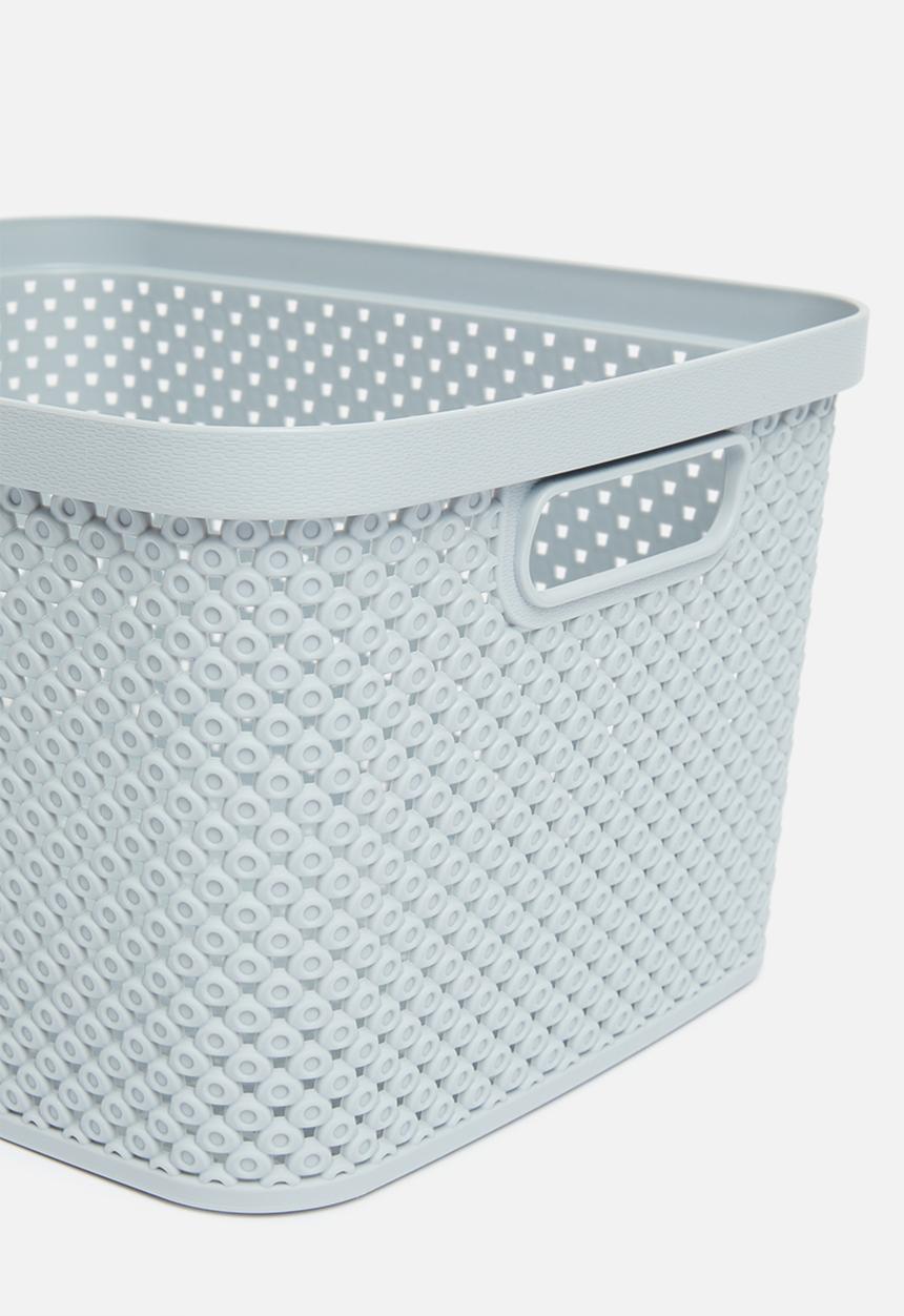 Storage Solutions - Lidded storage basket - blue