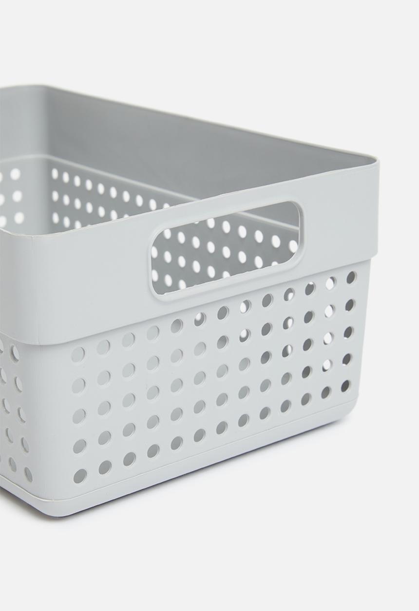 Storage Solutions - Handle storage basket - grey 