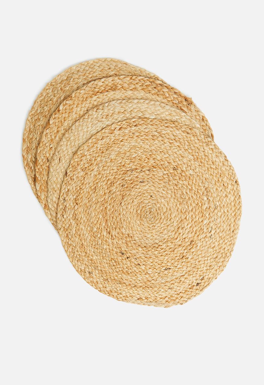 Sixth Floor - Sumba round placemat set of 4 - natural