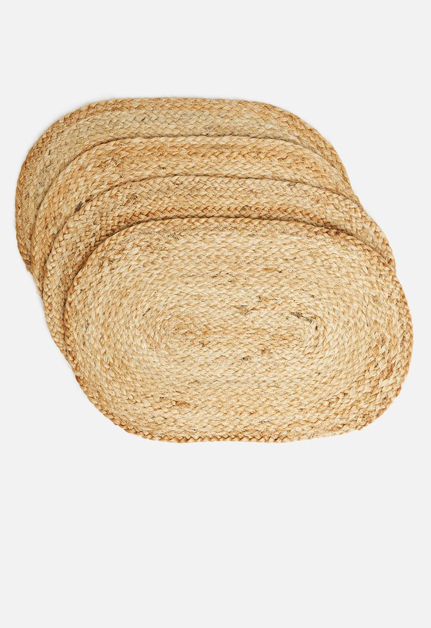 Sixth Floor - Sumba oval placemat set of 4 - natural