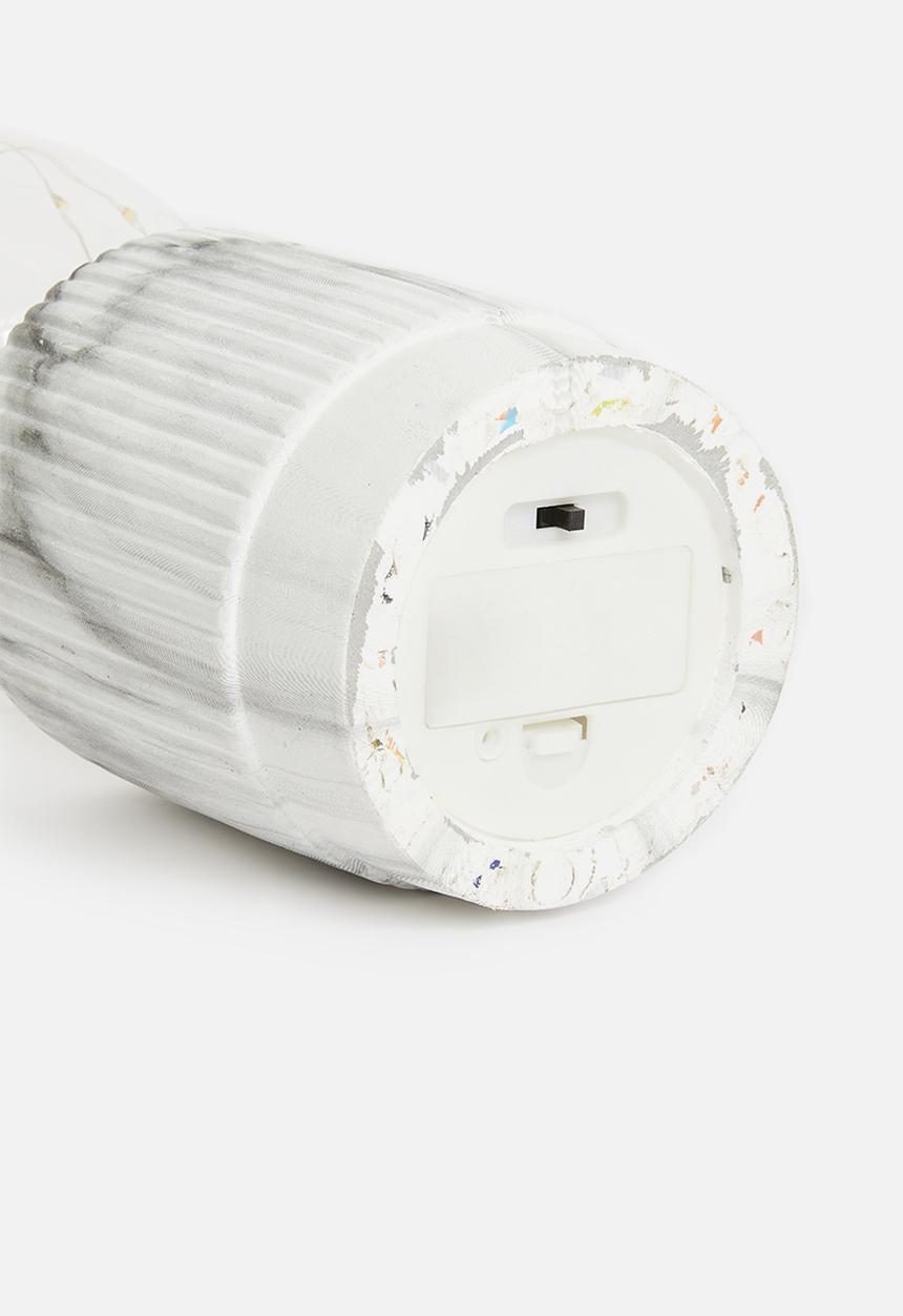 H&S - Cement LED battery operated table lamp