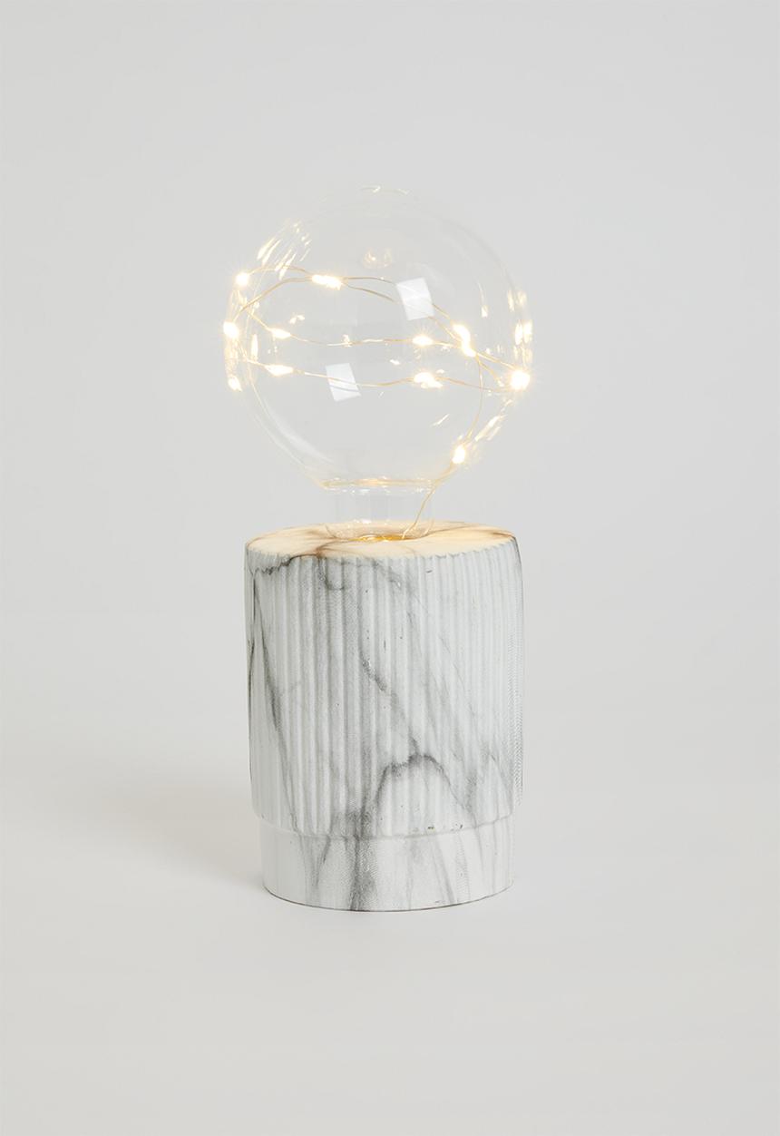 H&S - Cement LED battery operated table lamp