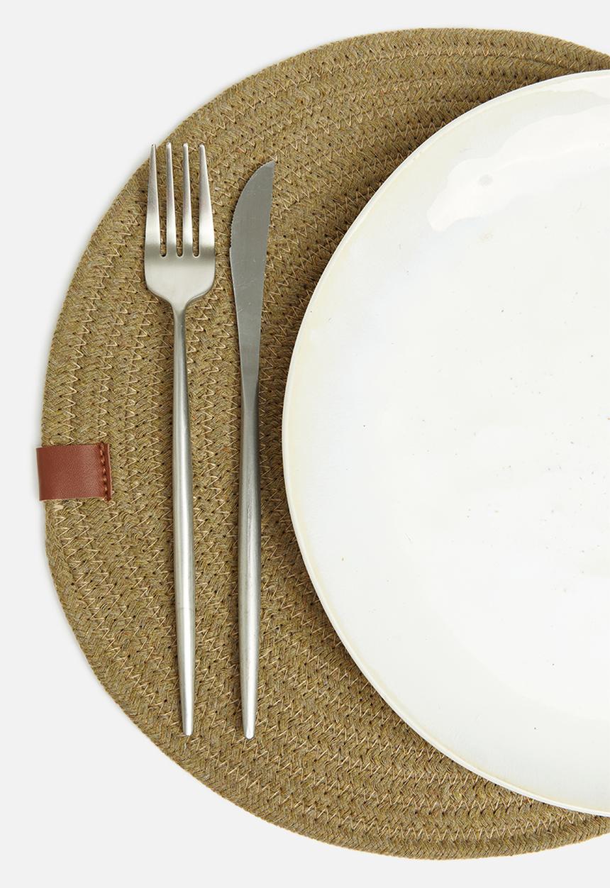 Sixth Floor - Dipuo rope placemat set of 4 - moss