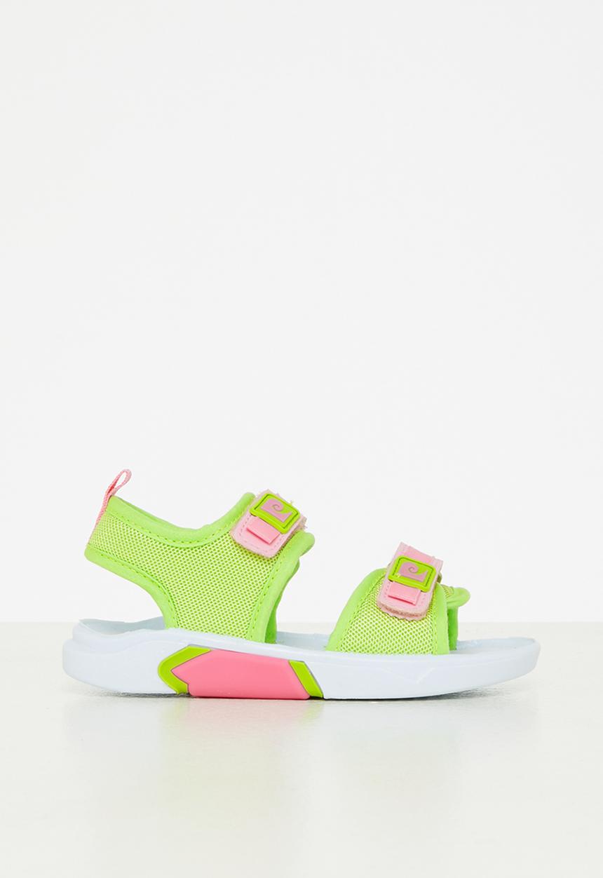 Pierre Cardin - Girls hook and loop fastener strap sandal - neon & pink