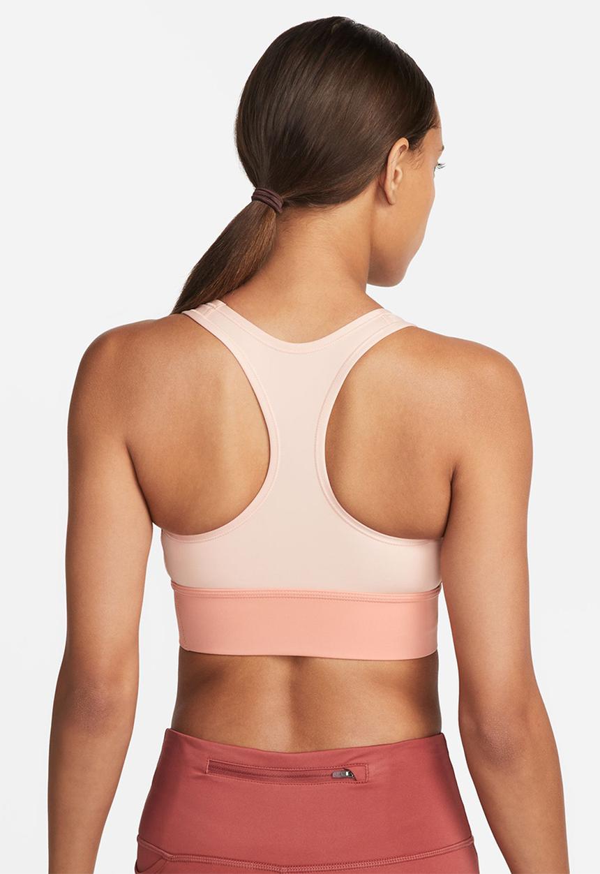 Nike - W nk swsh lngln bra - arctic orange/lt madder root/white