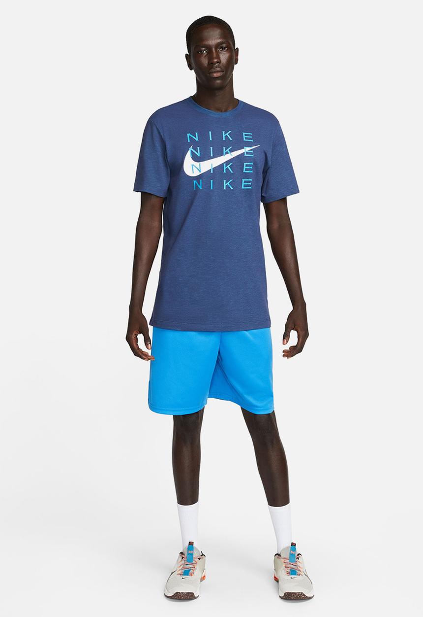 Nike - M nk df tee slub hbr - midnight navy/laser blue