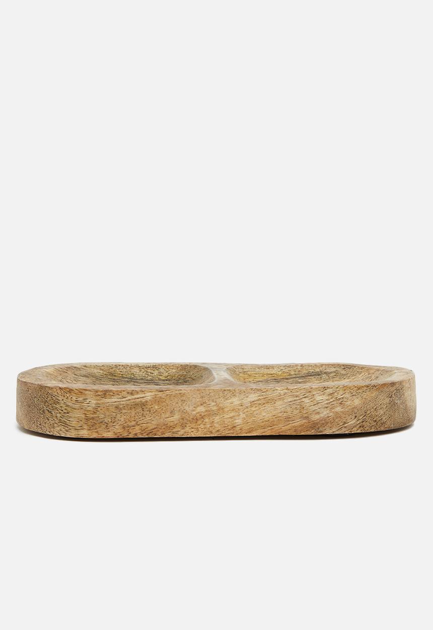 Excellent Houseware - Mango wood trinket tray - natural