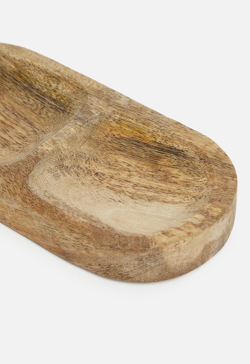 Excellent Houseware - Mango wood trinket tray - natural