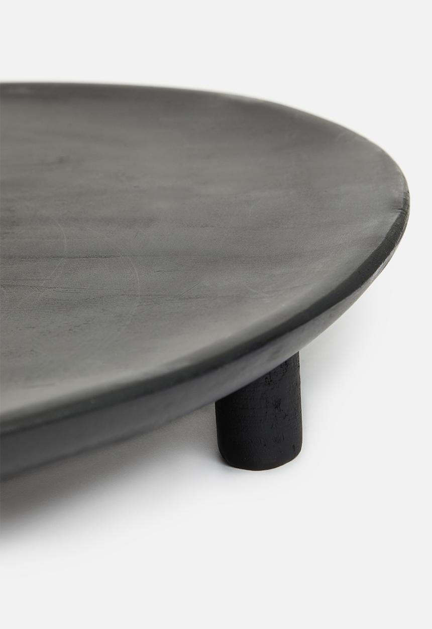 H&S - Lippy mango wood tray - black