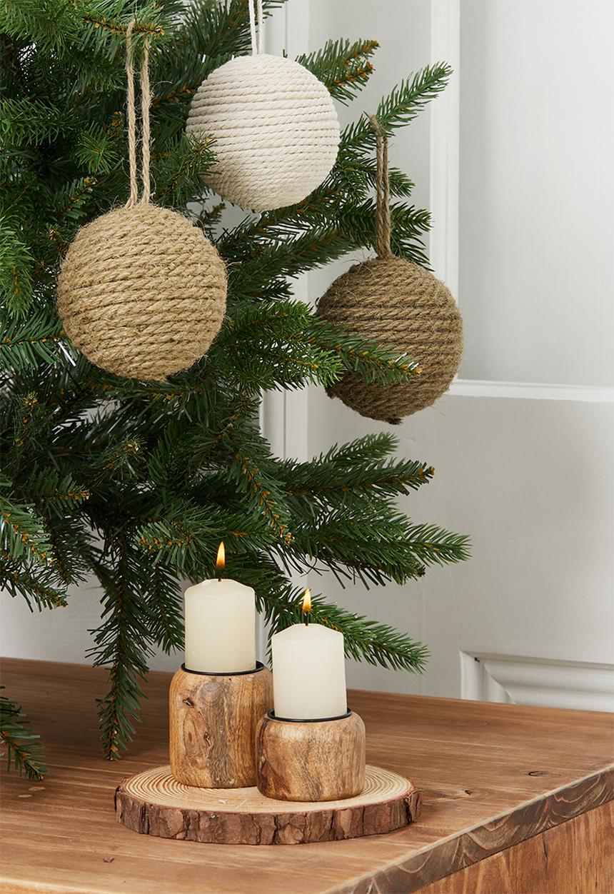 H&S - Jute Christmas Balls - multi
