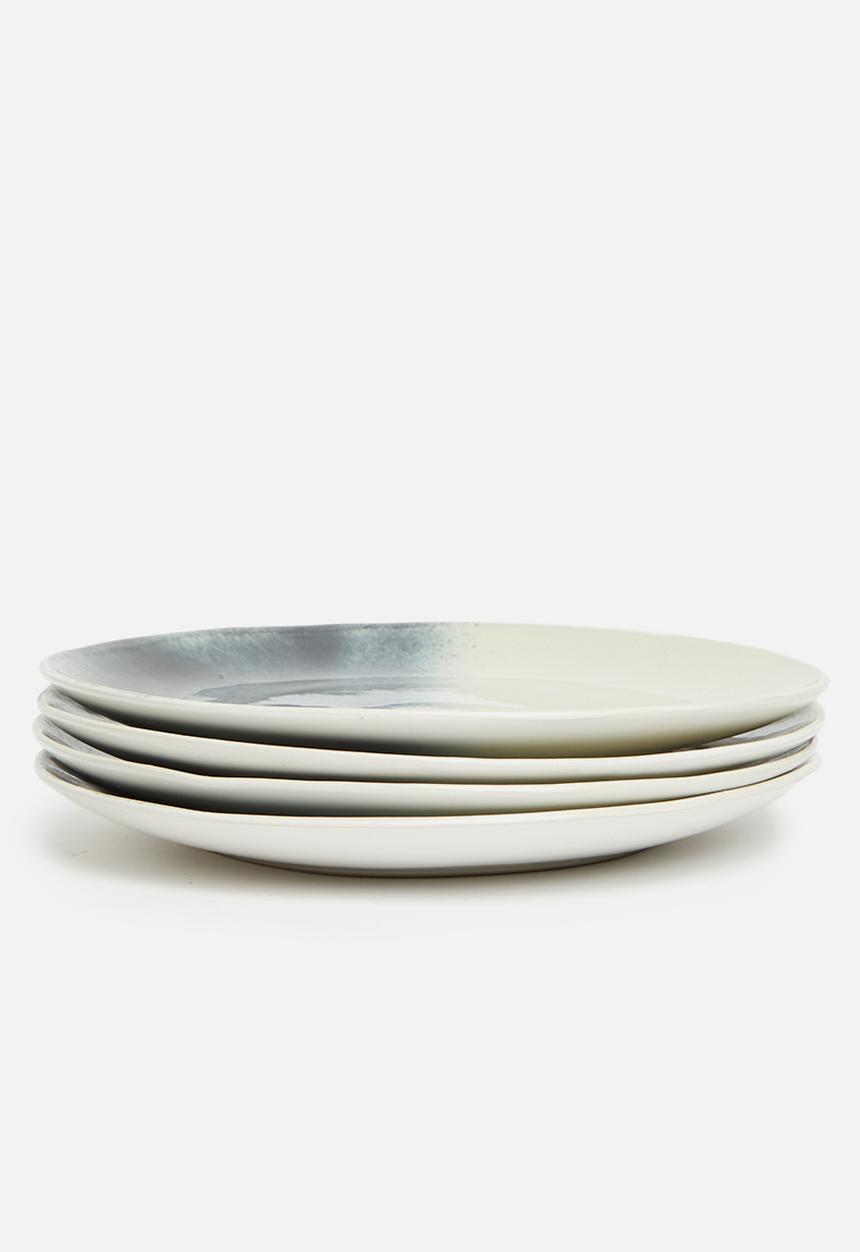 Sixth Floor - Moray dinner plate set of 4 - grey