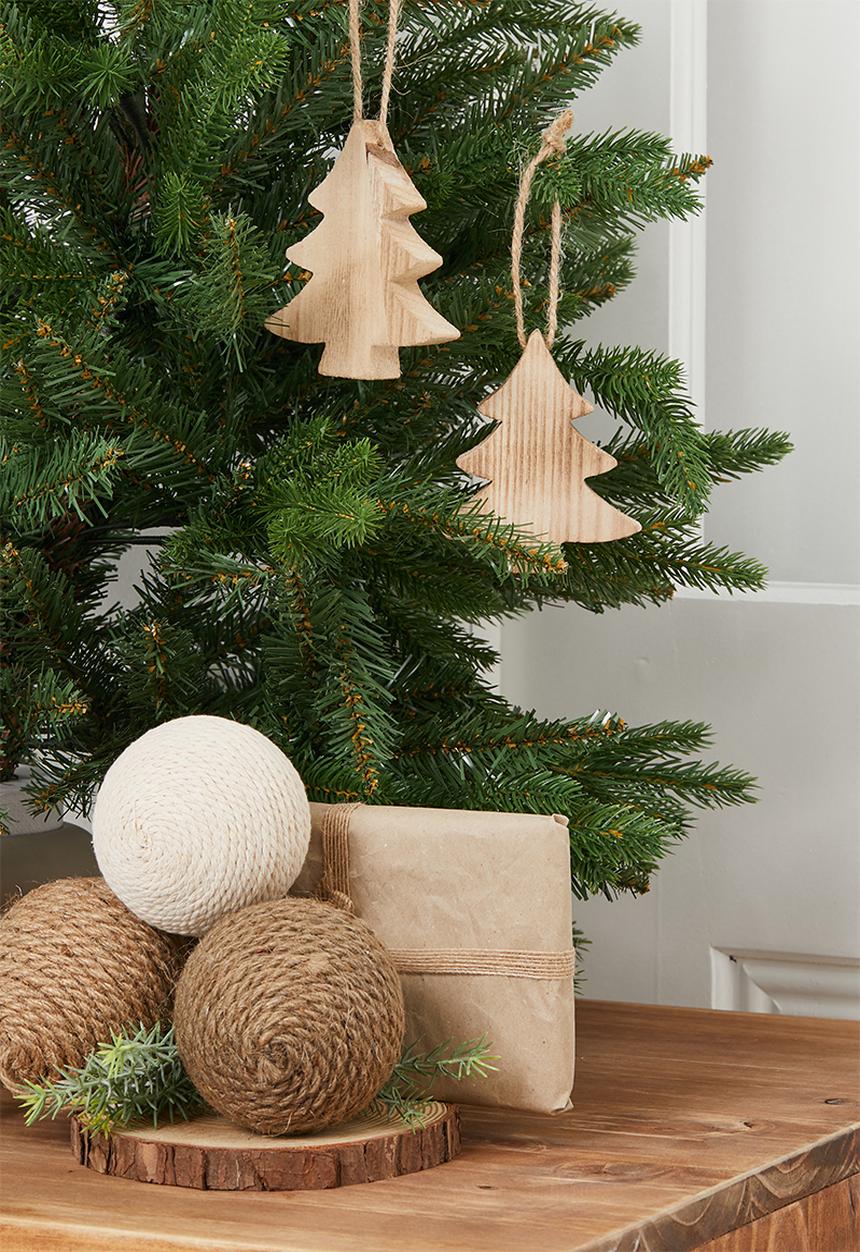 H&S - Cut-out Christmas tree decor - natural