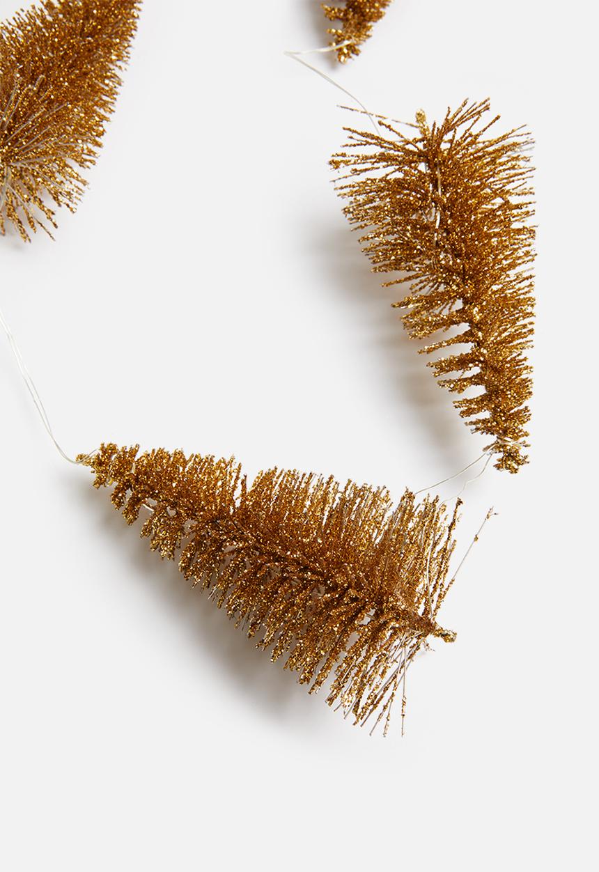 H&S - Mini LED Christmas tree garland - gold