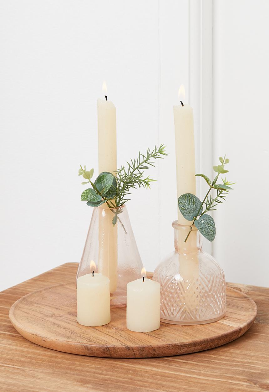 H&S - Wooden candle plate - natural