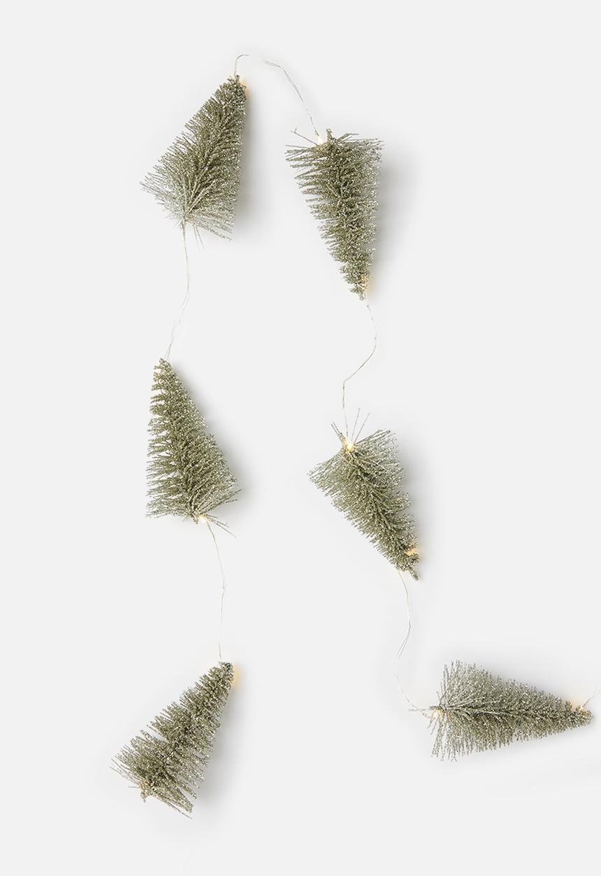 H&S - Mini LED Christmas tree garland - silver