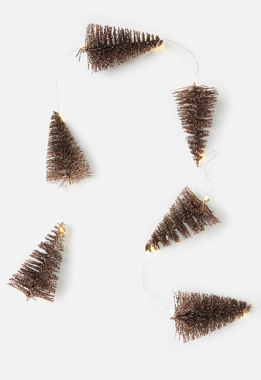 H&S - Mini LED Christmas tree garland - bronze