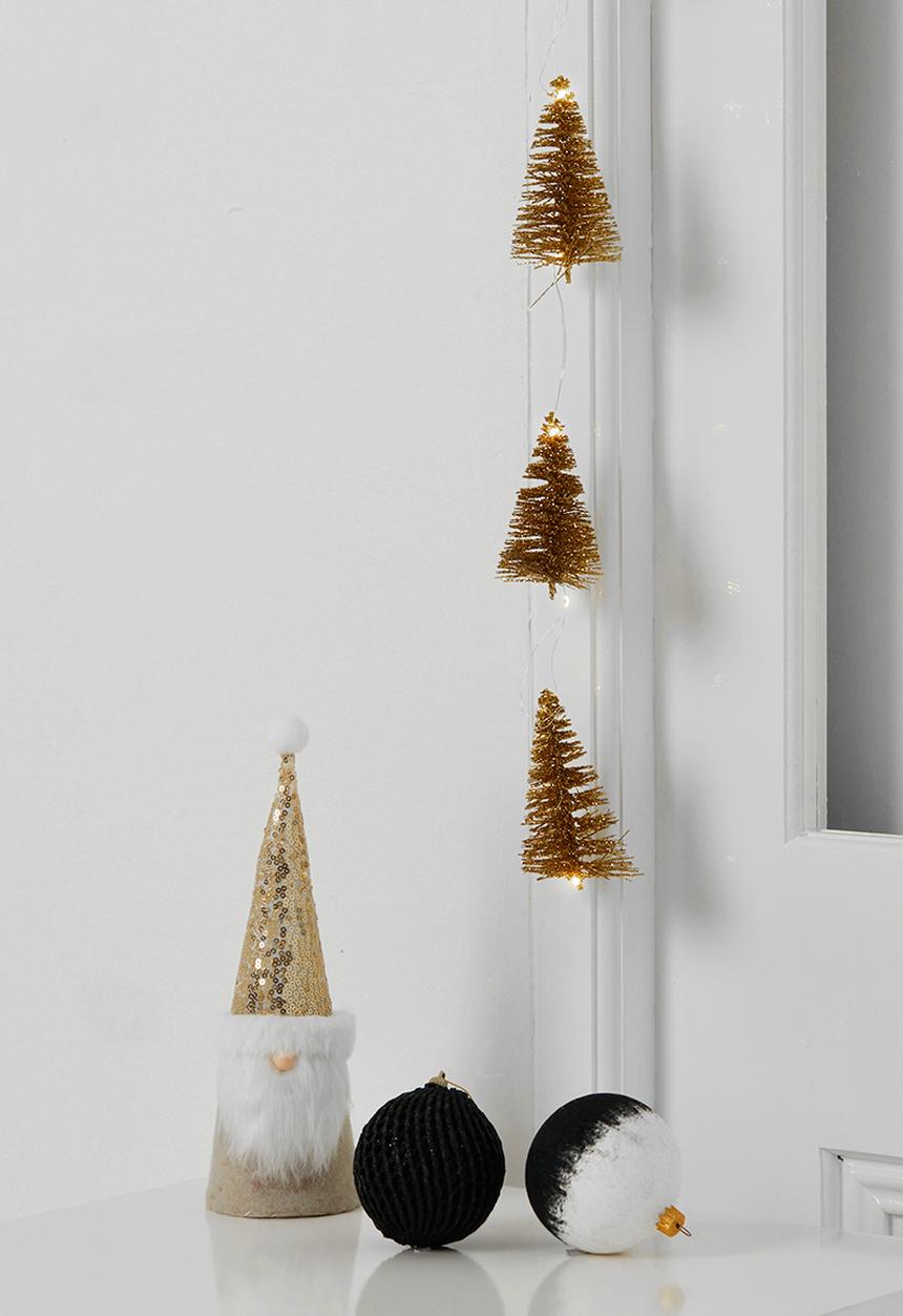 H&S - Mini LED Christmas tree garland - gold