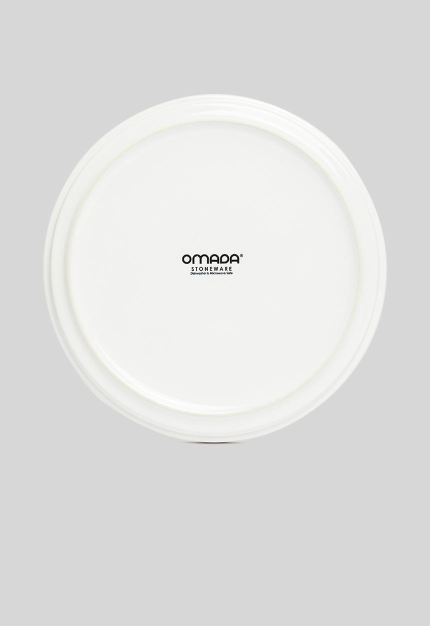 Omada - Flat stackable side plate - white