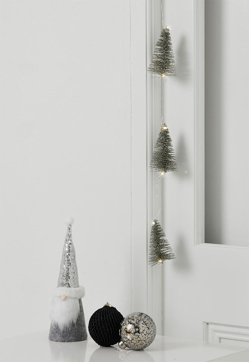 H&S - Mini LED Christmas tree garland - silver