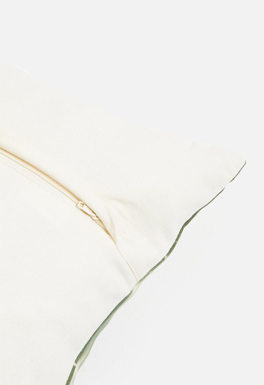 Sixth Floor - Mars cushion cover - green & white