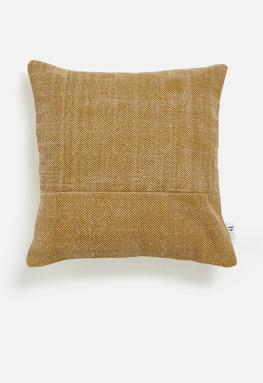 Sixth Floor - Stonewashed canvas cushion cover - honey