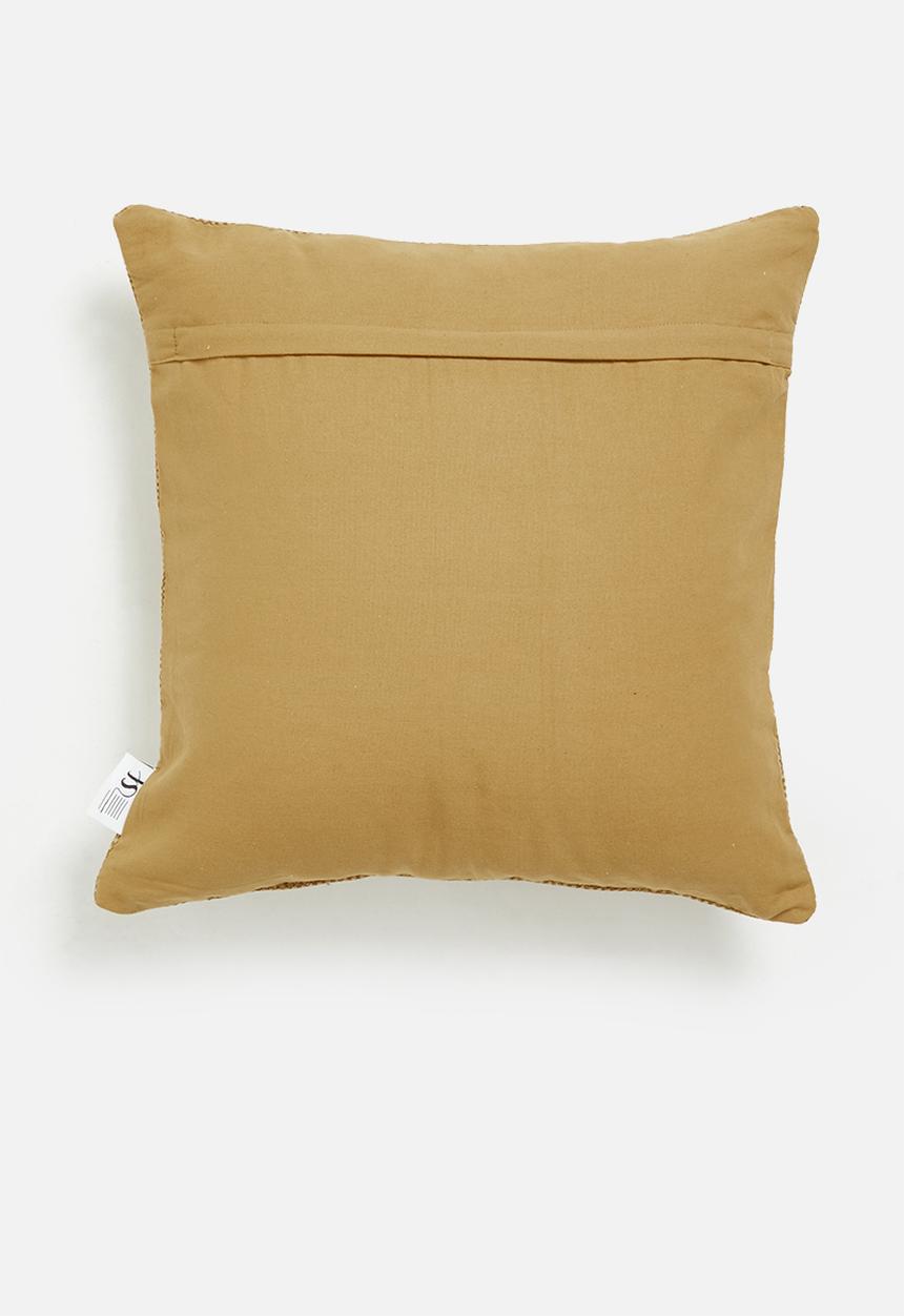 Sixth Floor - Stonewashed canvas cushion cover - honey