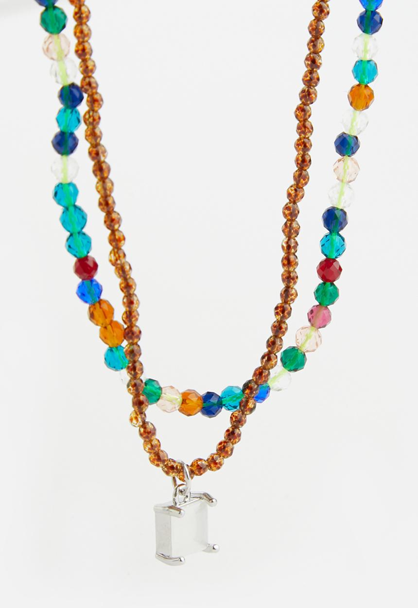 Superbalist - Beaded layered necklace - multi 