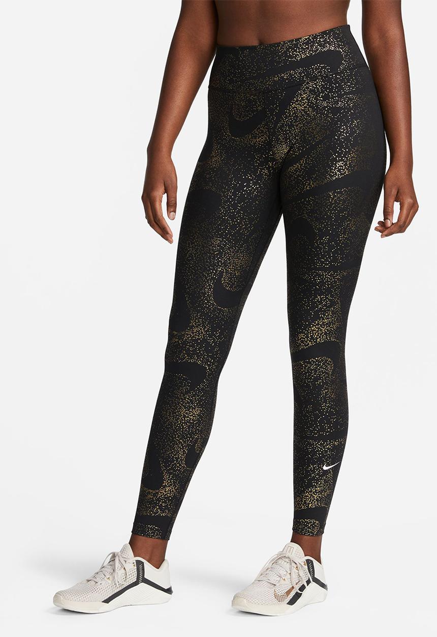 Nike - W nk one df mr tight aop - black/white