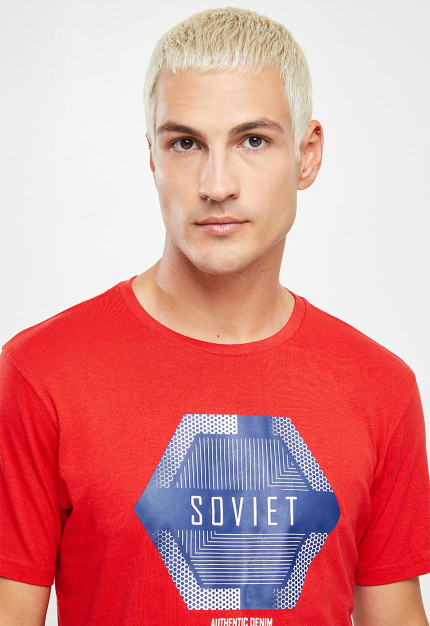 SOVIET - M ernesto short sleeve logo tee - red