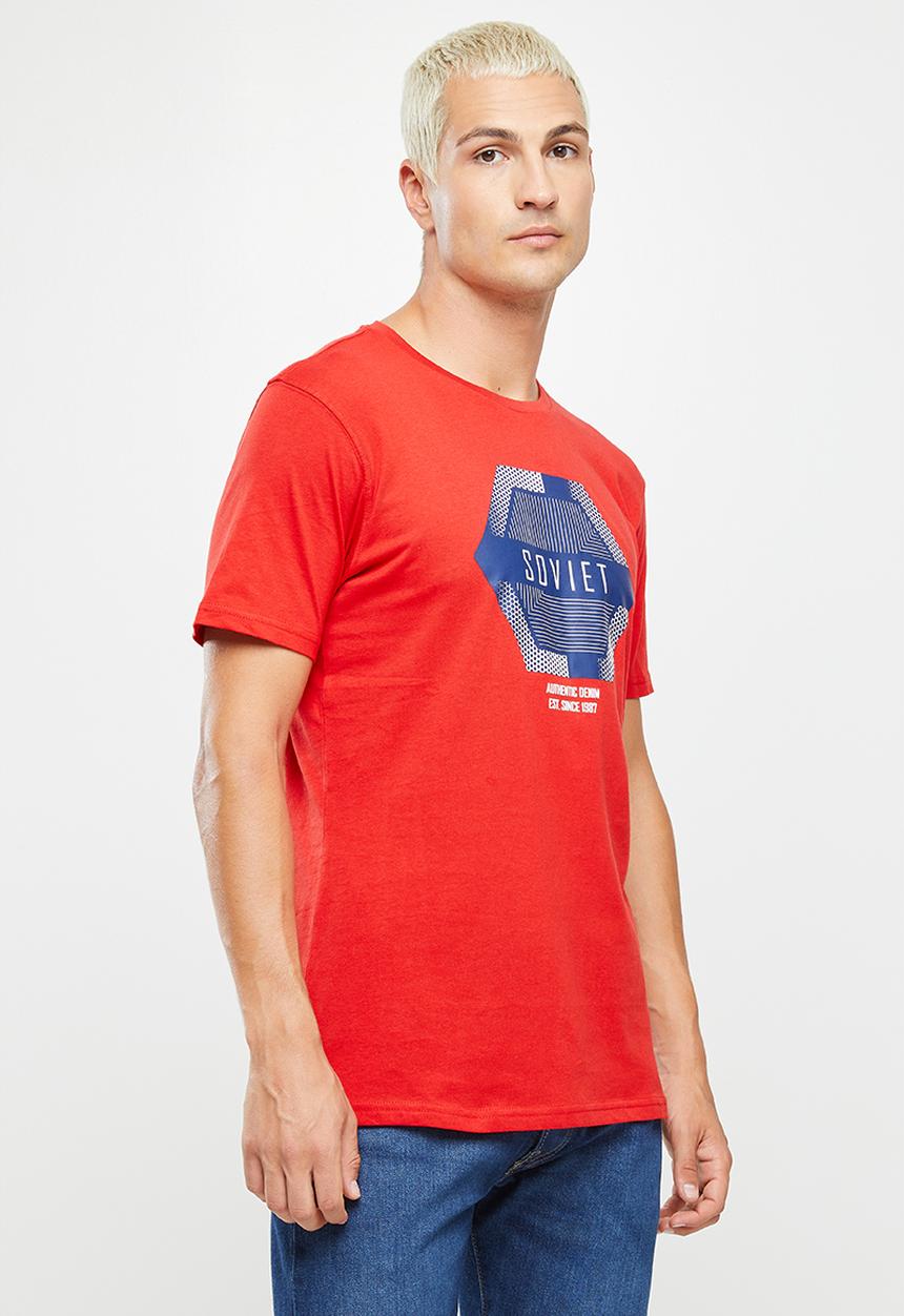 SOVIET - M ernesto short sleeve logo tee - red