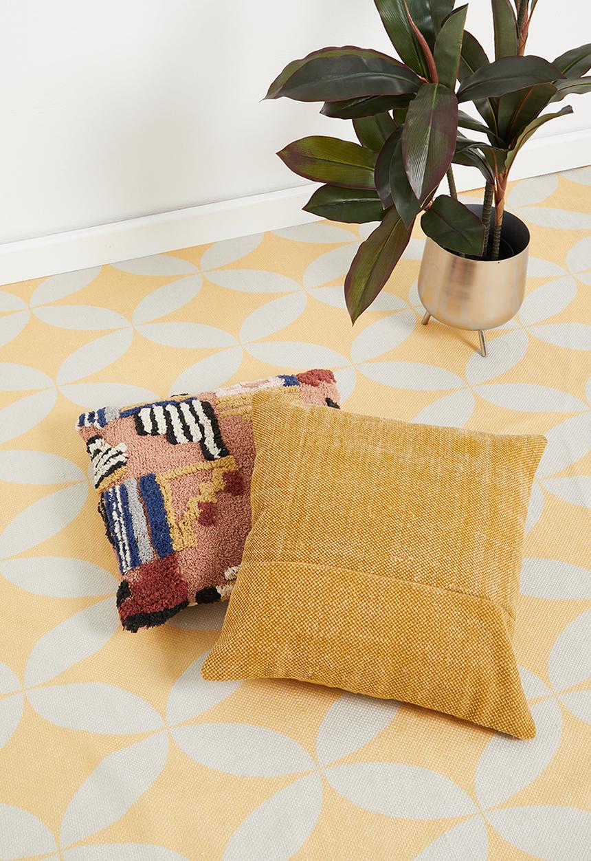 Sixth Floor - Stonewashed canvas cushion cover - honey