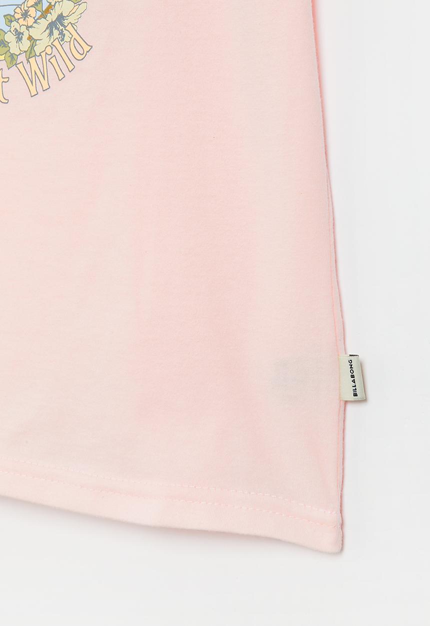 Billabong  - Groms keep it wild short sleeve tee - pretty in pink