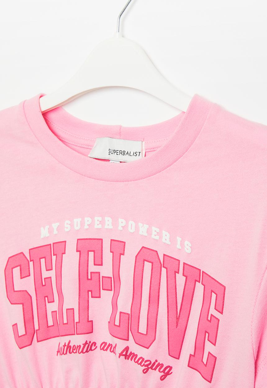 Superbalist - Crop top with elasticated hem - pink