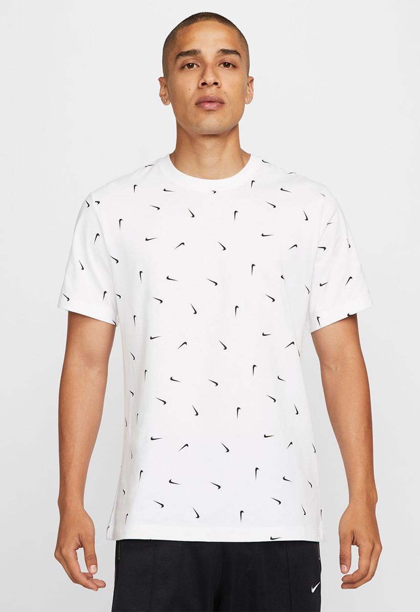 Nike - M nsw club tee aop - white